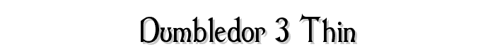 Dumbledor 3 Thin font
